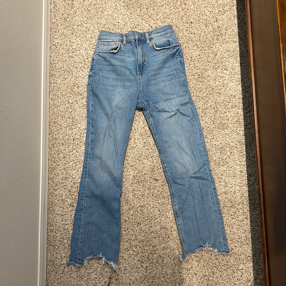 SIZE 6 ZARA DREED FLARE JEANS